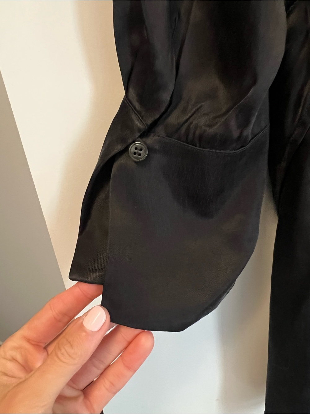 NWT Favorite Daughter the Dinner Party Black Satin Mini Dress - Picture 6 of 6